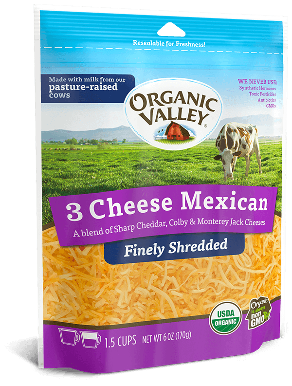 Organic Valley Shredded Mexican Blend Cheese – Boxed Greens