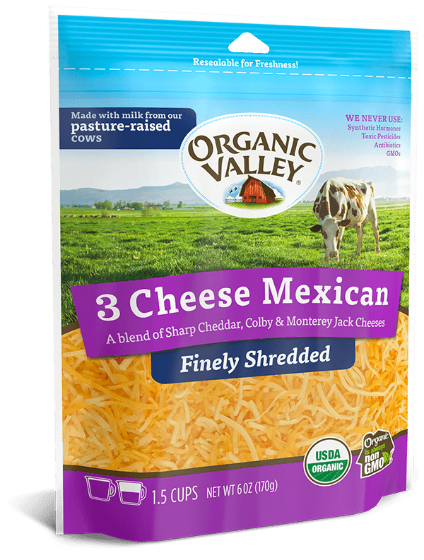 Organic Valley Organic Shredded Mexican Blend Cheese