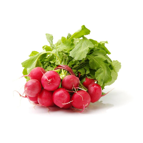 Organic Red Radishes With Greens